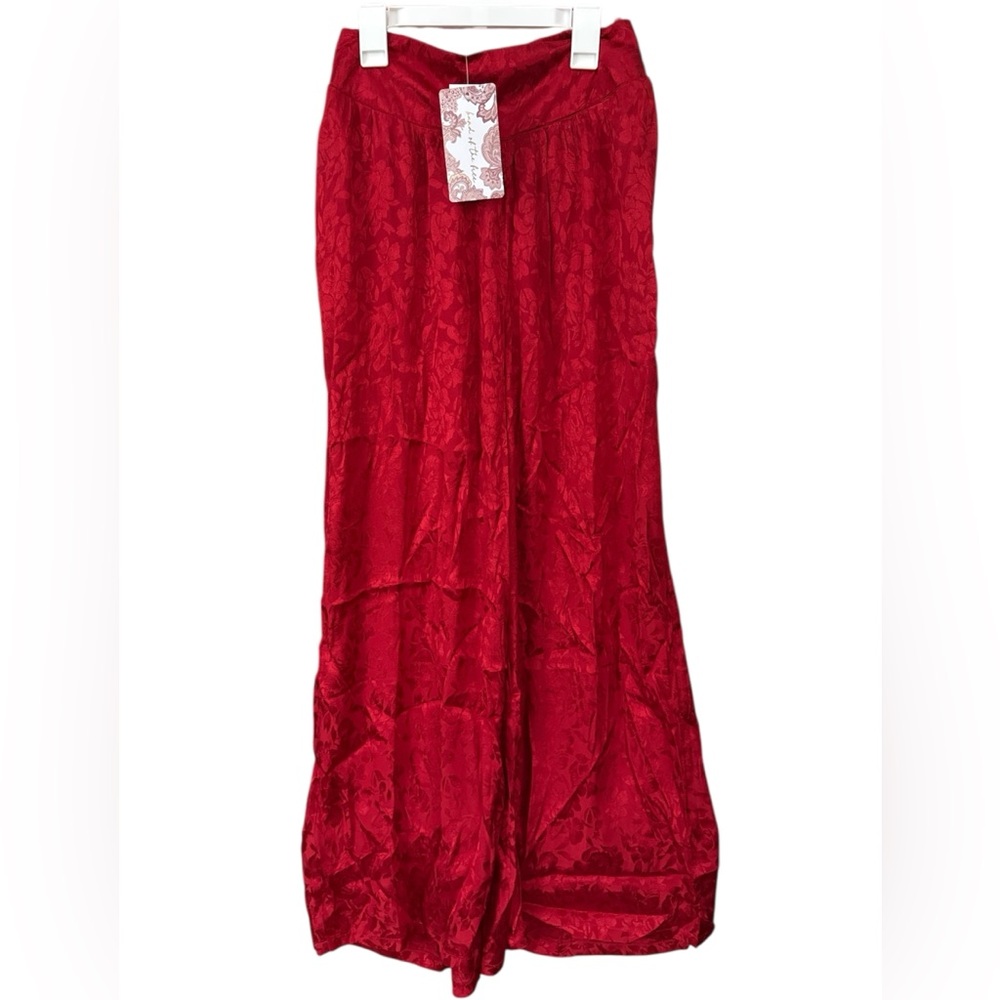 Band of the Free Wide Leg Pants in Ruby Red NWT Size Small